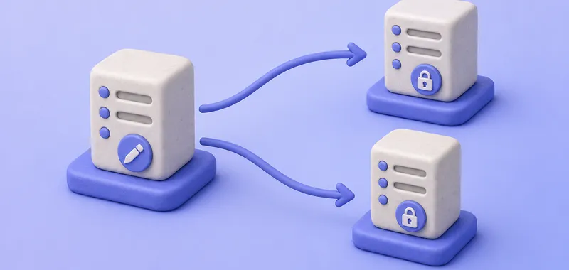 Single-supplier replication topology with one writable supplier and read-only consumers