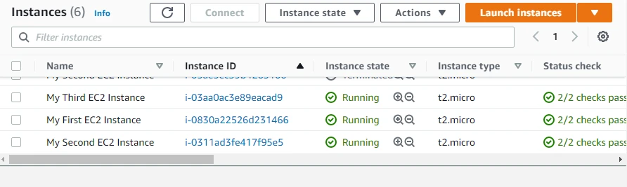 verify EC2 instances are running