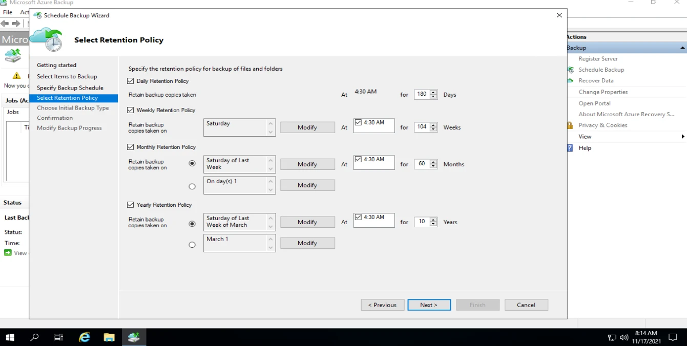Step-by-Step Azure Backup Tutorial [Azure MARS Agent]