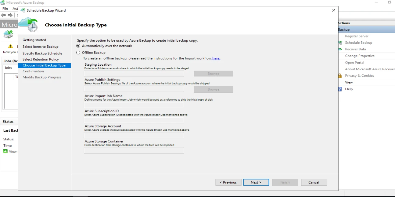 Step-by-Step Azure Backup Tutorial [Azure MARS Agent]