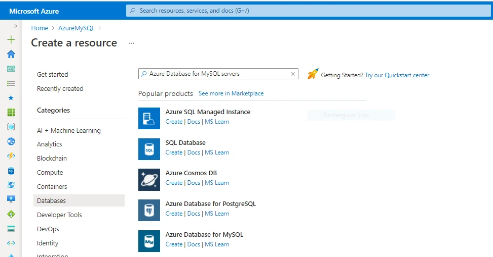 Azure Database For MySQL Deployment [ Step-By-Step]