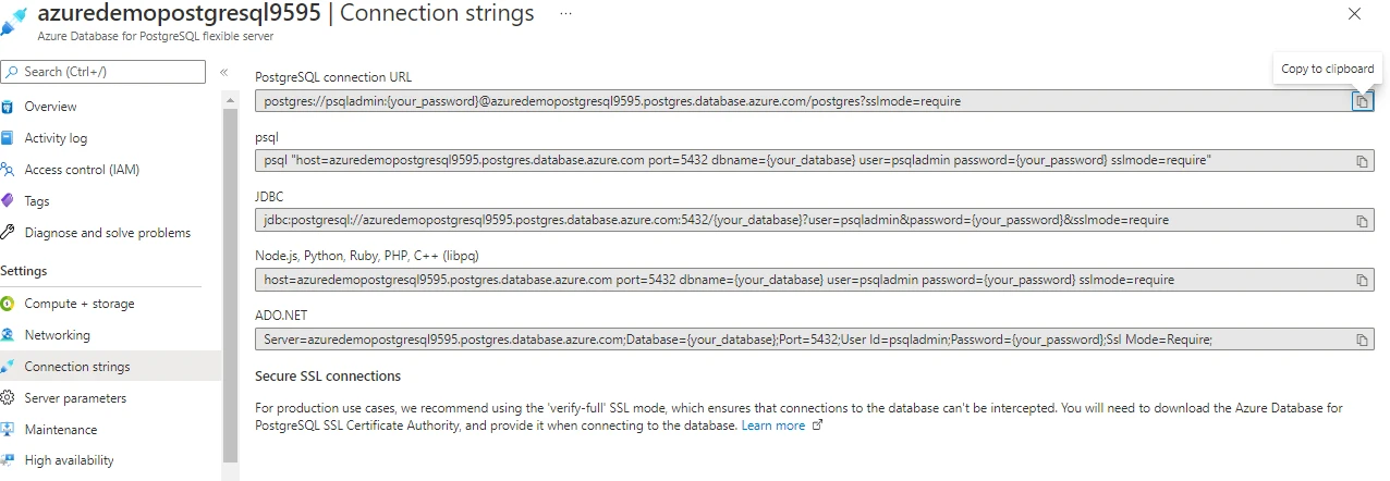 Azure Database for PostgreSQL
