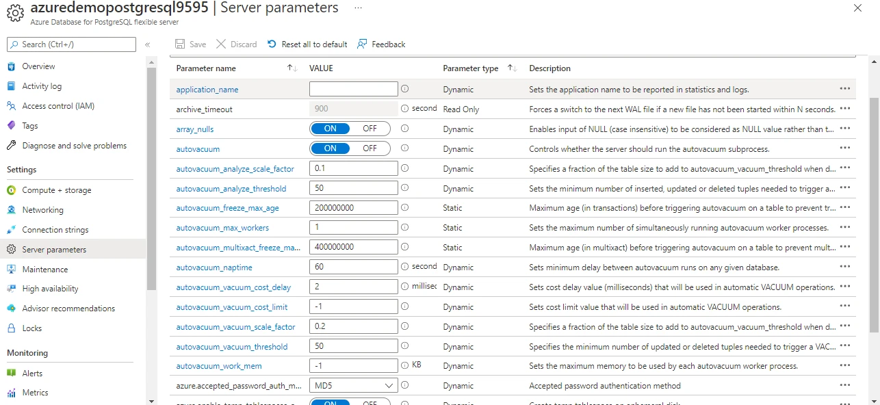 Azure Database for PostgreSQL