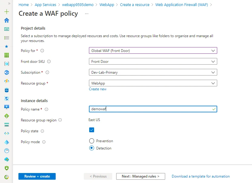 Azure WAF