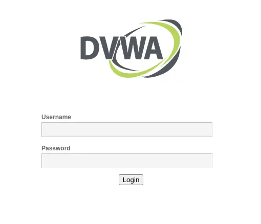 DVWA login page on local Docker port 4280