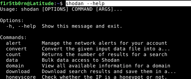 Shodan Help