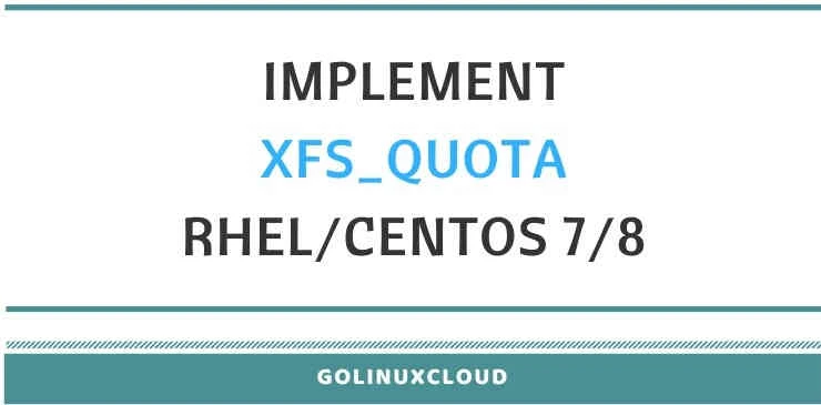 implement xfs quota in linux