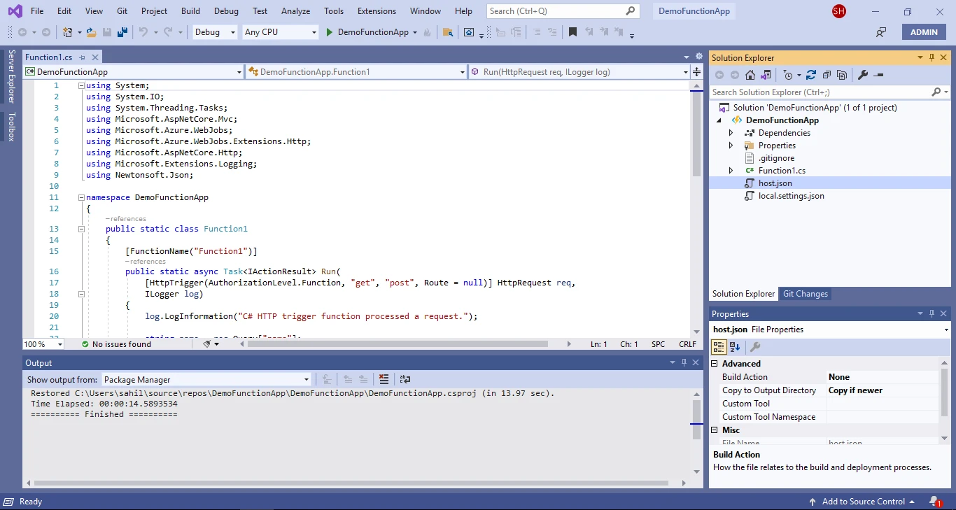 Create Azure Functions using Visual Studio [Step-by-Step]