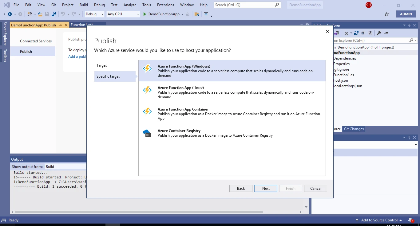 Create Azure Functions using Visual Studio [Step-by-Step]
