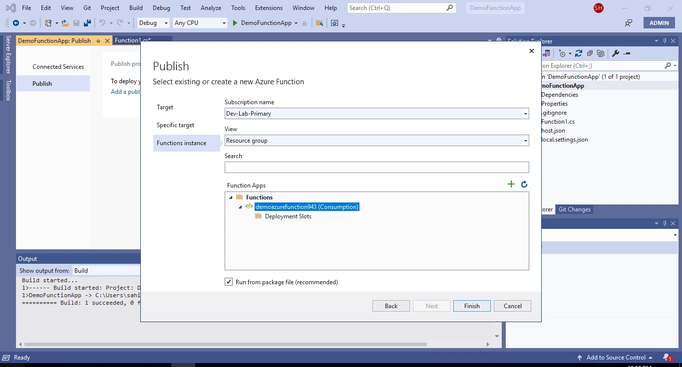 Create Azure Functions using Visual Studio [Step-by-Step]