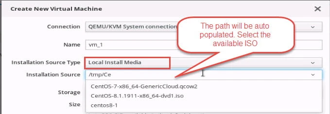 Create KVM Virtual Machine using Cockpit UI RHEL CentOS 8