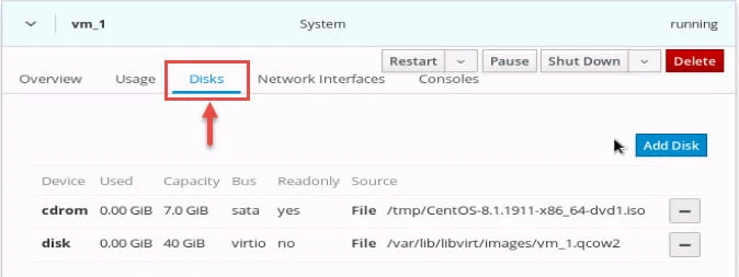 Create KVM Virtual Machine using Cockpit UI RHEL CentOS 8
