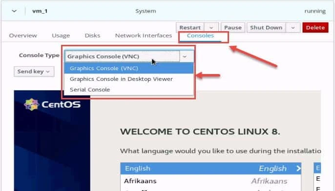 Create KVM Virtual Machine using Cockpit UI RHEL CentOS 8