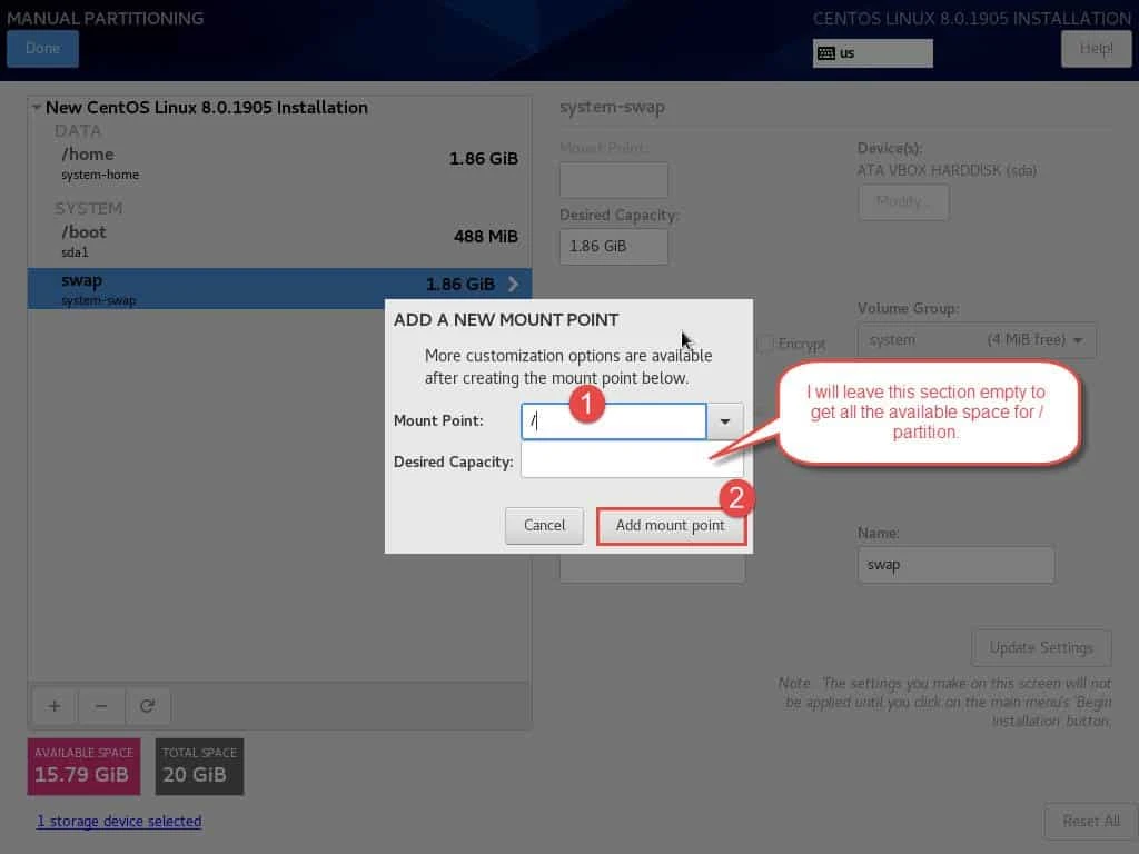 Step-by-Step: Create LVM during installation RHEL/CentOS 7/8