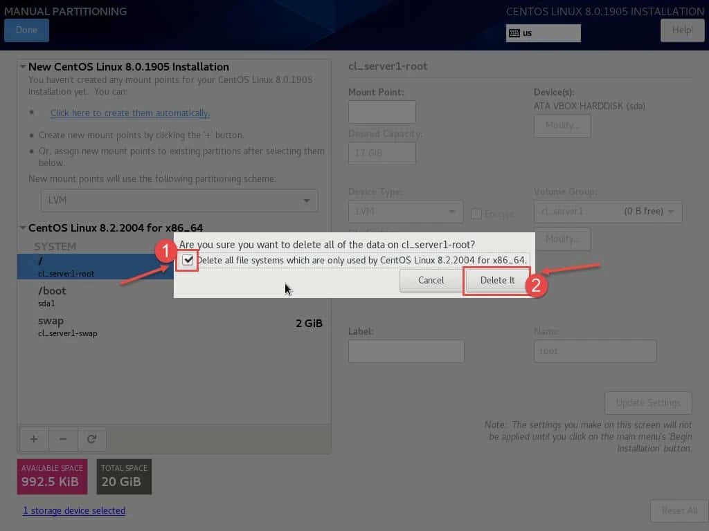 Step-by-Step: Create LVM during installation RHEL/CentOS 7/8
