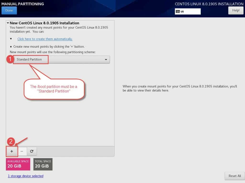 Step-by-Step: Create LVM during installation RHEL/CentOS 7/8