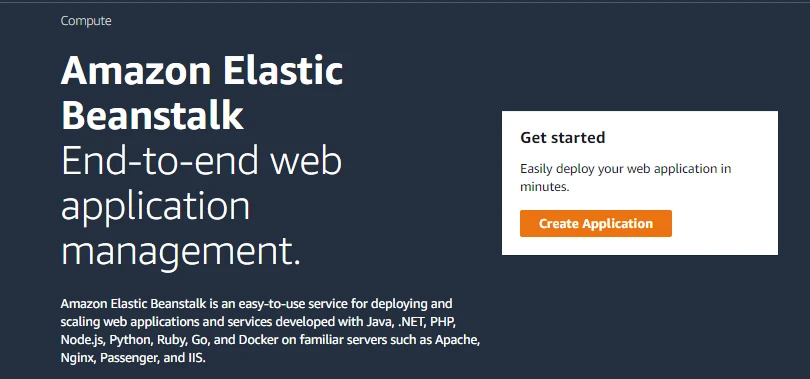Deploying application using AWS Elastic Beanstalk