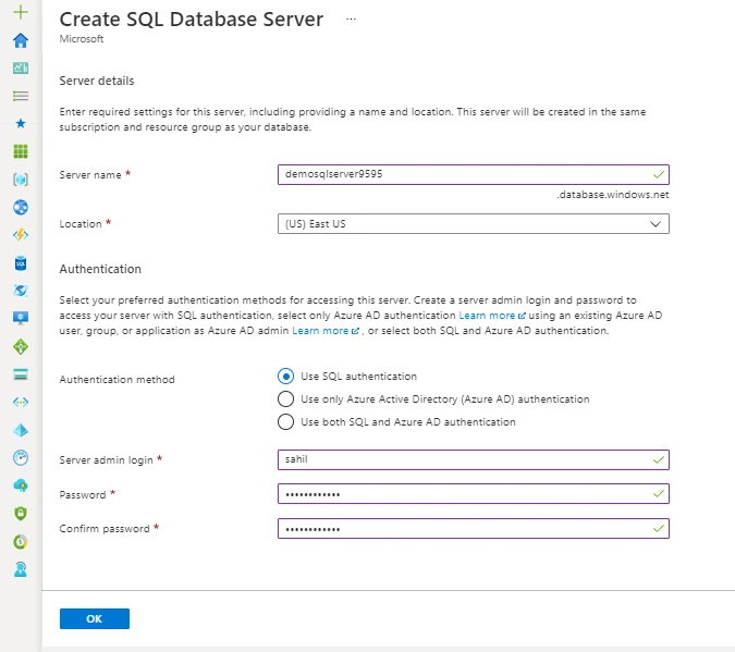 deploy SQL Database on Azure