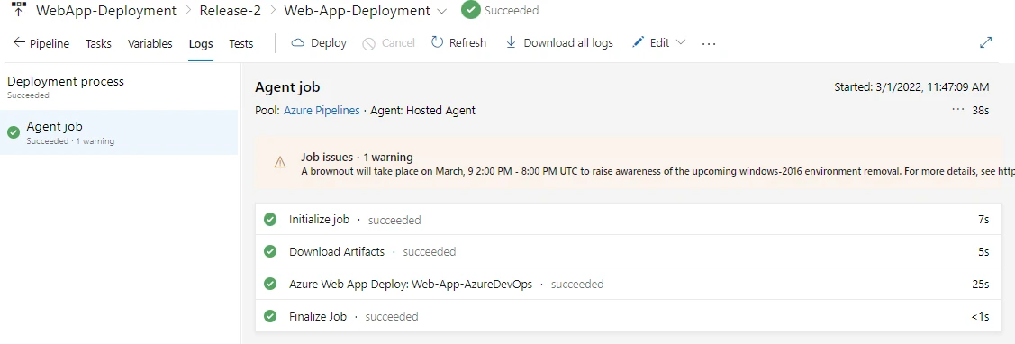 Web App Deployment Using Azure DevOps