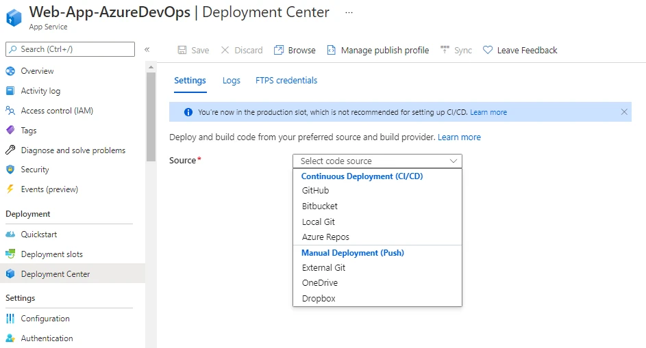 Web App Deployment Using Azure DevOps
