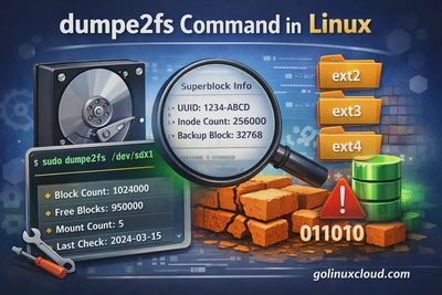 dumpe2fs Command in Linux (ext4 Superblock & Recovery Guide)