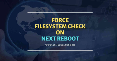 How to force file system check on boot: systemd-fsck RHEL/CentOS 7/8