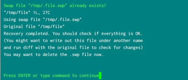[Solved] Found a swap file by the name