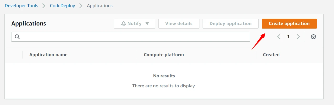 Create an Application in CodeDeploy