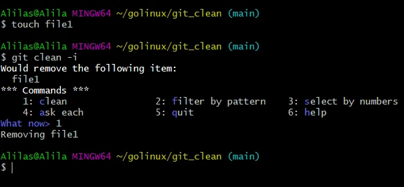 interactive git clean