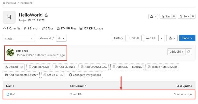 Git clone repository