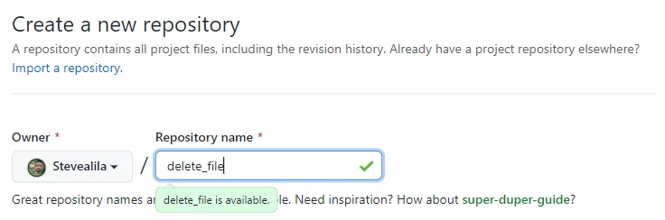 remote to practice git delete file or directory