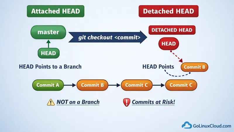 Detached HEAD in Git explained