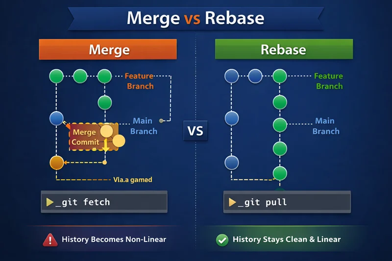 git merge vs git rebase