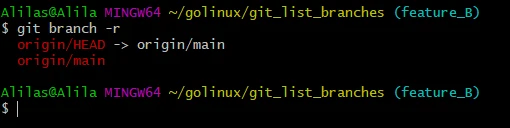 git list branches remotely