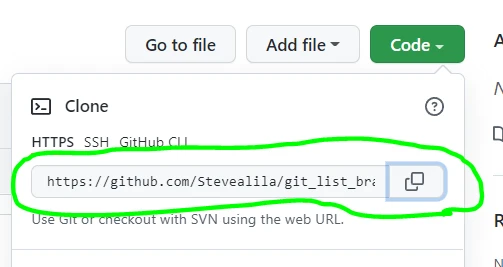 Github repo to practice git list branches