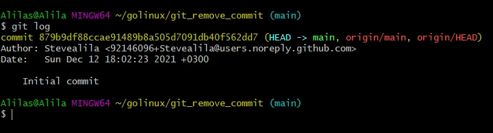 repo state before git remove commit
