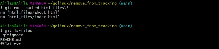 SOLVED: git remove file from tracking [Practical Examples]