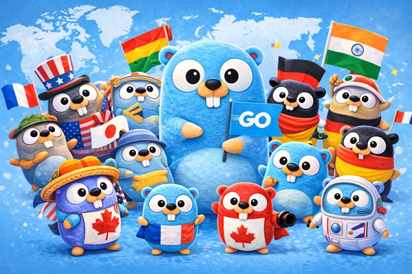 community golang gopher variations