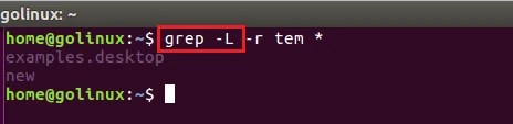 print files names that do not contain matches using grep command