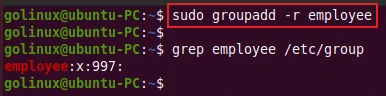 groupadd command to create a system group