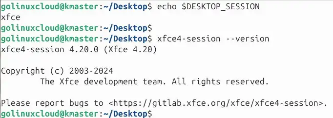 XFCE desktop environment running successfully on Ubuntu
