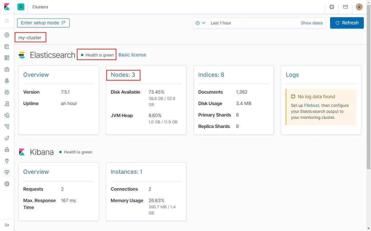 #4-ELK Stack: Configure metricbeat 7.x to monitor elasticsearch cluster