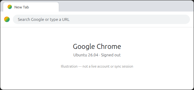 Google Chrome open on Ubuntu 26.04 after installation
