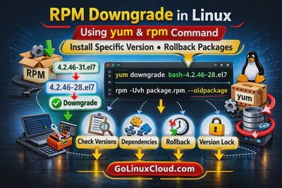 RPM Downgrade in Linux (yum, rpm, Install Specific Version + Rollback)