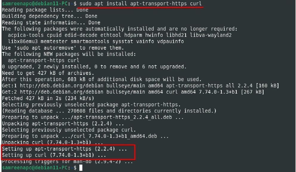 curl-installation