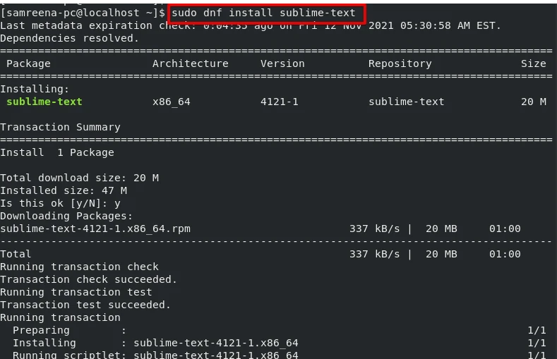 install sublime text 4 on almalinx