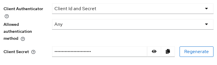 Keycloak client Credentials tab showing client secret for confidential storefront-web client