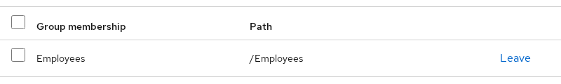 Keycloak newhire1 Groups tab showing automatic membership in Employees