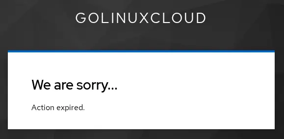 Keycloak action token expired error after reusing an old execute-actions link