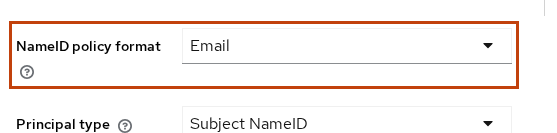 Broker NameID policy format set to Email